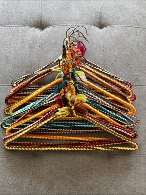Vintage covered metal hangers.